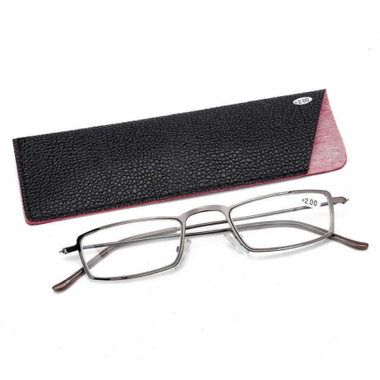 Unisex Metal Frame HD Resin Anti-Fatigue Reading Glasses Comfortable Elegant Simple Fashion Glasses