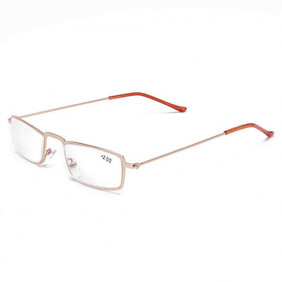 Unisex Metal Frame HD Resin Anti-Fatigue Reading Glasses Comfortable Elegant Simple Fashion Glasses