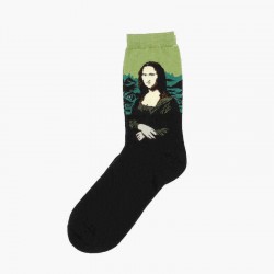 Unisex Mona Lisa Oil Painting Cotton Tube Socks