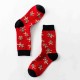 Unisex Multi Color Pattern Print Middle Tube Socks Ankle Socks