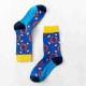 Unisex Multi Color Pattern Print Middle Tube Socks Ankle Socks