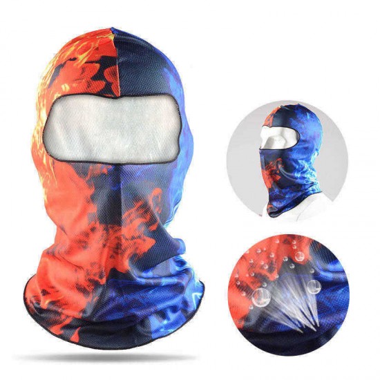 Unisex Multicolor Printing Anti-UV Motorcycle Hat Outdoor Bicycle Hood Cool Riding Mask Balaclava