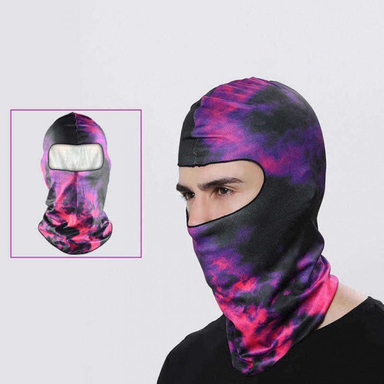 Unisex Multicolor Printing Anti-UV Motorcycle Hat Outdoor Bicycle Hood Cool Riding Mask Balaclava