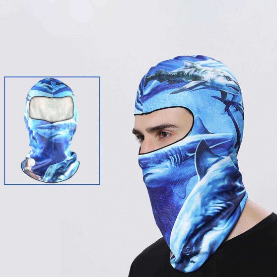 Unisex Multicolor Printing Anti-UV Motorcycle Hat Outdoor Bicycle Hood Cool Riding Mask Balaclava