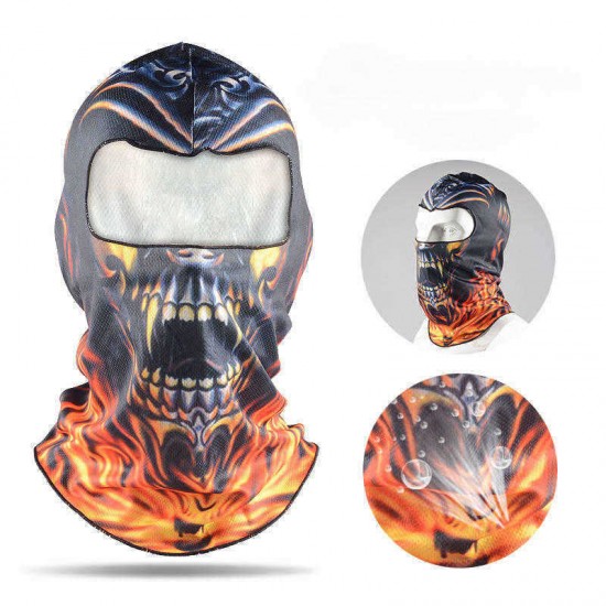 Unisex Multicolor Printing Anti-UV Motorcycle Hat Outdoor Bicycle Hood Cool Riding Mask Balaclava