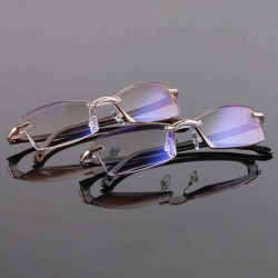 Unisex New Frameless Resin Anti-blue Reading Glasses Diamond Trimming Anti-blue Light Glasses