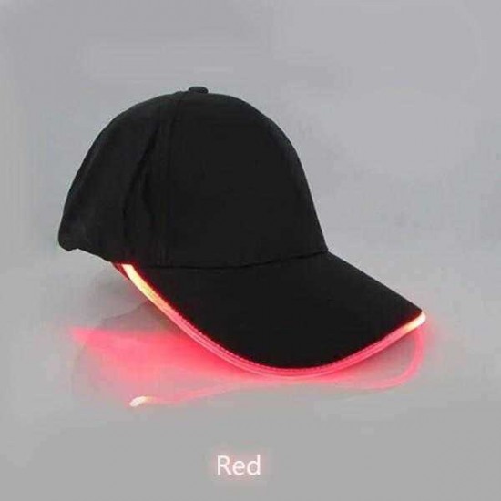 Unisex New Punk Style LED Light Baseball Cap Luminous Cap Fashion Snapback Hat Fiber Optic Hat