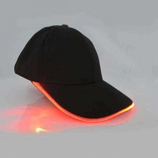 Unisex New Punk Style LED Light Baseball Cap Luminous Cap Fashion Snapback Hat Fiber Optic Hat