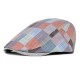 Unisex Plaid Beret Caps Simple Retro England Style visor Forward Hat