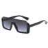 Unisex Retro Big Box Square Anti-UV Sunglasses Half Frame Rivet Sunshade Sunglasses