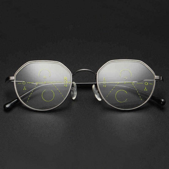 Unisex Retro Far Near Dual-use Reading Glasses Automatic Zoom HD Anti-fatigue Reading Glasses