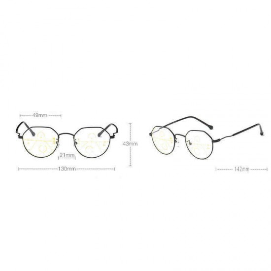 Unisex Retro Far Near Dual-use Reading Glasses Automatic Zoom HD Anti-fatigue Reading Glasses