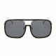 Unisex Retro Flat Mirror Square Large Frame Transparent Anti-UV Sunglasses For Woman