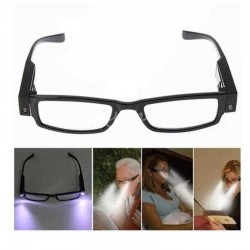 Unisex Rimmed Reading Glasses Eyeglasses Spectacal With LED Light Diopter Magnifier