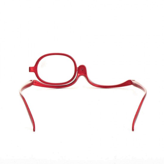 Unisex Rotatable Magnify Eye Makeup Cosmetic Glasses Reading Glasses Flip-up Round Glasses