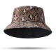 Unisex Snake Pattern Bucket Hat Double-sided Bucket Hat Wearable Sun Shade Fisherman Hat