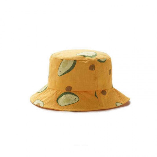 Unisex Summer Avocado Fisherman Hat Bucket Hat Outdoor Travel Sun Hat