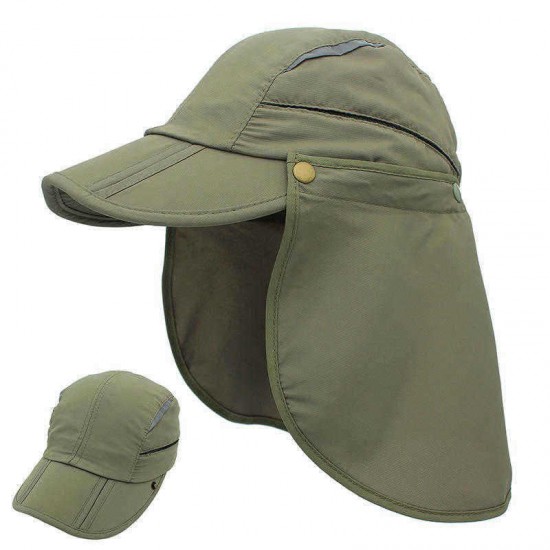 Unisex Summer Neck Visor Removable Breathable Baseball Cap Outdoor Casual Climbing Sunshade Cap