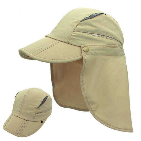 Unisex Summer Neck Visor Removable Breathable Baseball Cap Outdoor Casual Climbing Sunshade Cap