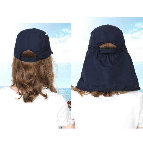 Unisex Summer Neck Visor Removable Breathable Baseball Cap Outdoor Casual Climbing Sunshade Cap