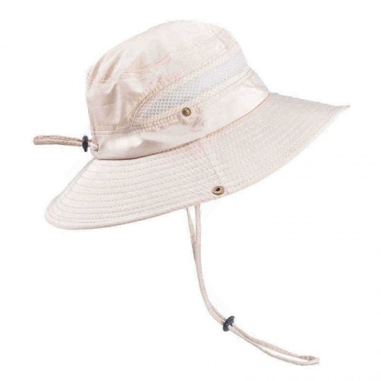 Unisex Summer Visor Bucket Hat Fisherman Hat Outdoor Climbing Breathable Sunscreen Cap