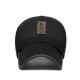 Unisex Sunshade Casual Mesh Cap Thin Cloth Breathable Baseball Cap Summer Leather Label Outdoor Fishing Long Sun Hat