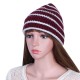 Unisex Thickened Stripes Knitted Hat Outdoor Fashion Knit Beanie Pointed Cap