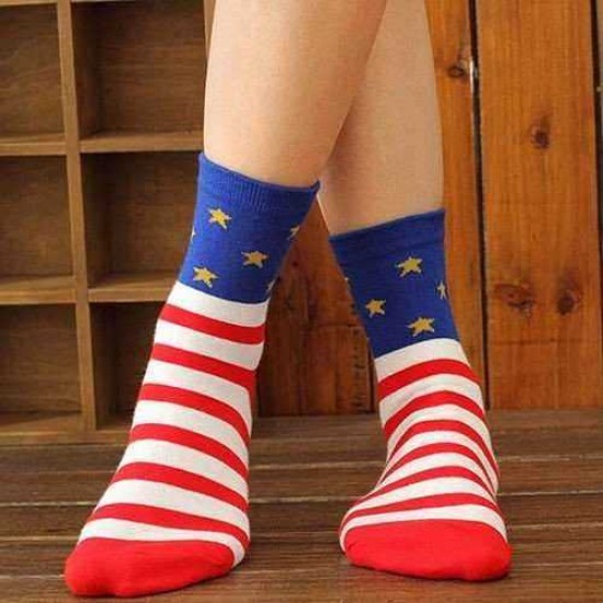 Unisex Tube Socks Casual Crew Ankle American USA Star Flag Stripes Glory Socks