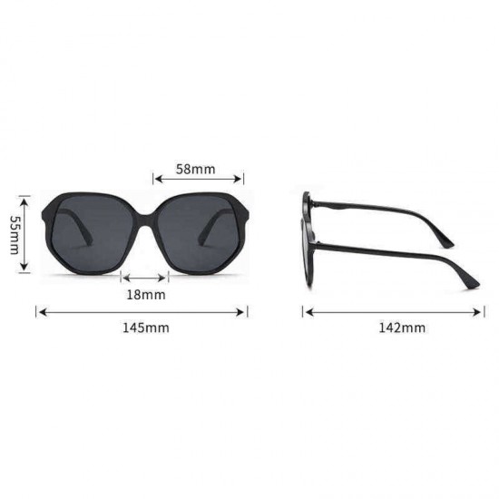 Unisex UV400 Big Frame Irregular Retro Sunglasses Deco Fashion Trend Eyeglasses