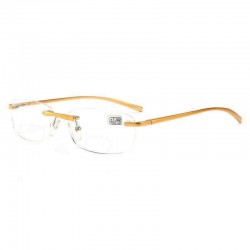 Unisex Ultra-light Retro Far and Near Use No-frame Reading Glasses