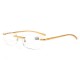 Unisex Ultra-light Retro Far and Near Use No-frame Reading Glasses