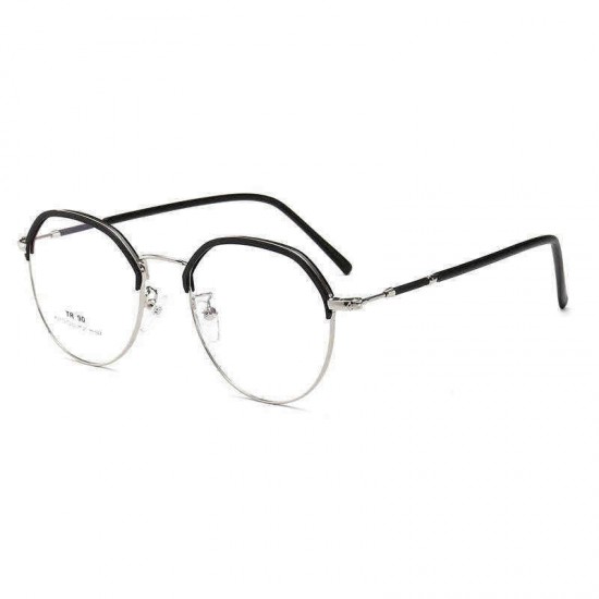 Unisex Ultra-light TR90 Retro PC Anti-fatigue Anti-blue Flat Mirror Optical Glasses