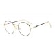 Unisex Ultralight Radiation Protection Eyeglasseess Round Oval Metal Rim Vintage Lens Glasses