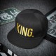 Unisex Versatile Fashion Hat Baseball Cap Embroidery Letter KING Queen Couple Flat Hat