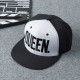 Unisex Versatile Fashion Hat Baseball Cap Embroidery Letter KING Queen Couple Flat Hat