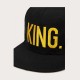 Unisex Versatile Fashion Hat Baseball Cap Embroidery Letter KING Queen Couple Flat Hat