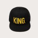 Unisex Versatile Fashion Hat Baseball Cap Embroidery Letter KING Queen Couple Flat Hat