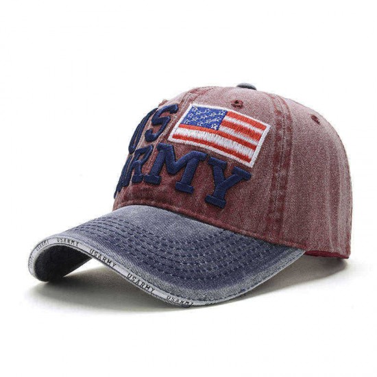 Unisex Vintage Patriotic Baseball Cap Stylish Distressed American Flag Cap Hat