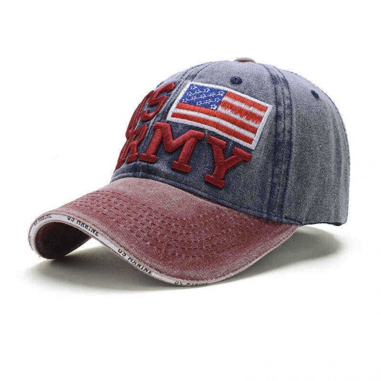 Unisex Vintage Patriotic Baseball Cap Stylish Distressed American Flag Cap Hat