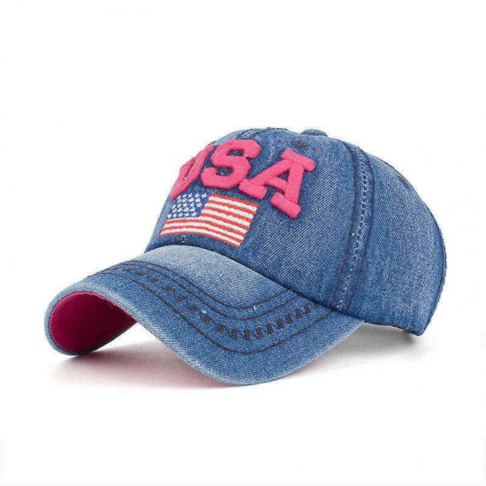 Unisex Vintage Patriotic Baseball Cap Stylish Distressed American Flag Cap Hat