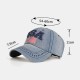 Unisex Vintage Patriotic Baseball Cap Stylish Distressed American Flag Cap Hat