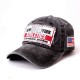 Unisex Vintage Patriotic Baseball Cap Stylish Distressed American Flag Cap Hat