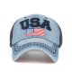 Unisex Vintage Patriotic Baseball Cap Stylish Distressed American Flag Hat