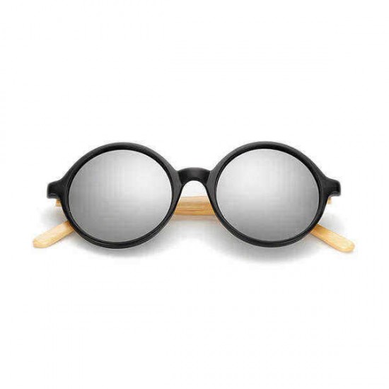 Unisex Vintage Retro Round UV400 Sunglasses Handmade Bamboo Leg Shades Eyewear Glasses