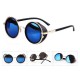 Unisex Vintage UV400 Sunglasses Steampunk Round Mirror Lens Glasses