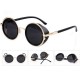 Unisex Vintage UV400 Sunglasses Steampunk Round Mirror Lens Glasses