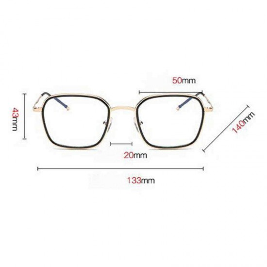 Unisex Vogue Anti-blue Anti-fatigue Metal Frame Comfortable Computer Circle Round Reading Glasses