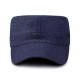 Unisex Vogue Cotton Solid Color Flat Hats Sunshade Casual Outdoors Simple Adjustable Caps