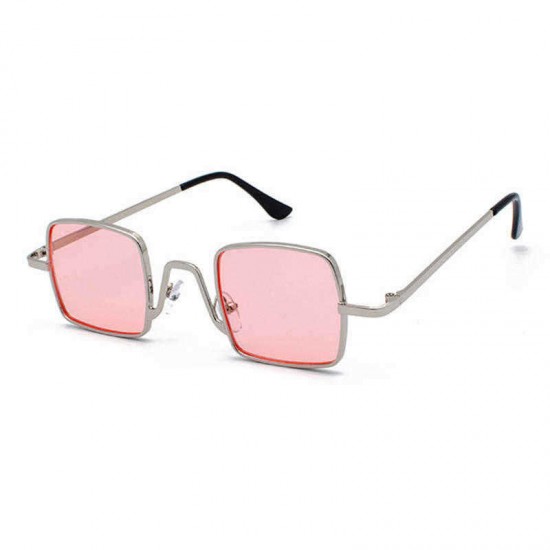 Unisex Vogue Vintage Anti-UV Metal Small Square Sunglasses Outdoor Travel Beach Sunglasses