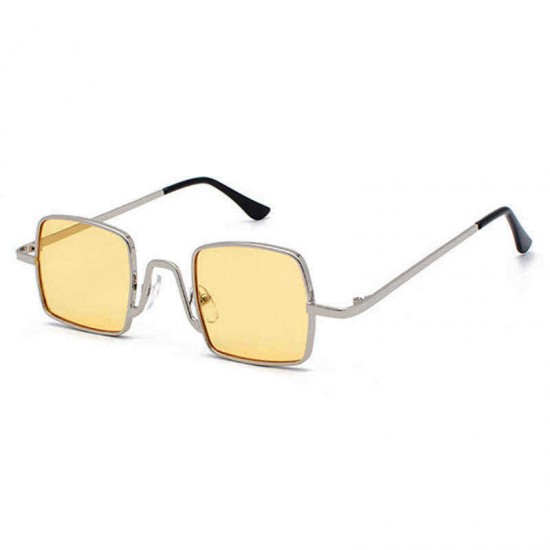 Unisex Vogue Vintage Anti-UV Metal Small Square Sunglasses Outdoor Travel Beach Sunglasses